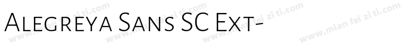Alegreya Sans SC Ext字体转换